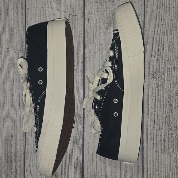 Keds Royal Lo Lace Up Fashion Sneakers Black Canvas Size 7 Men / 8.5 Women - Picture 4 of 13